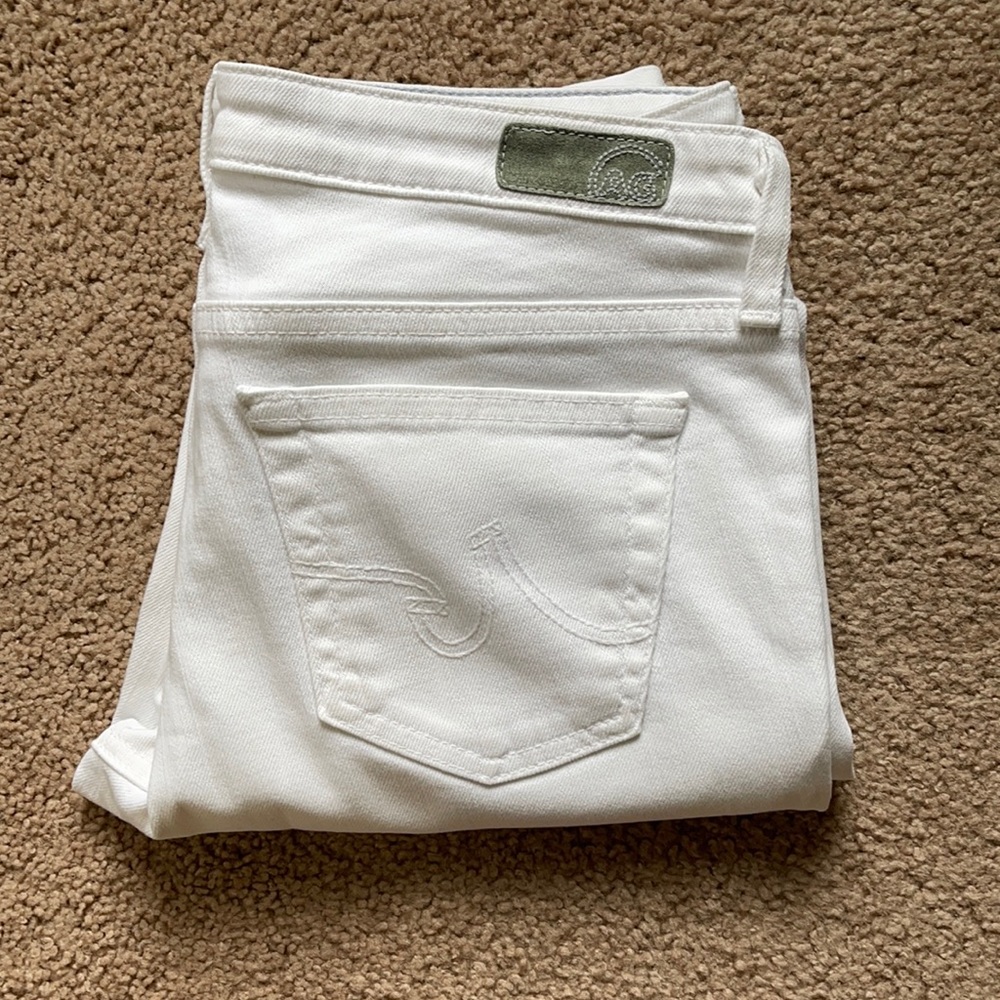 AG Adriano Goldschmied white denim jeans